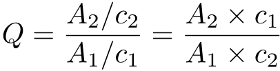 Querempfindlichkeit und Trägergasabhängigkeit 1 Cross-sensitivity equation