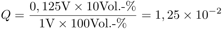 Cross-sensitivity equation example